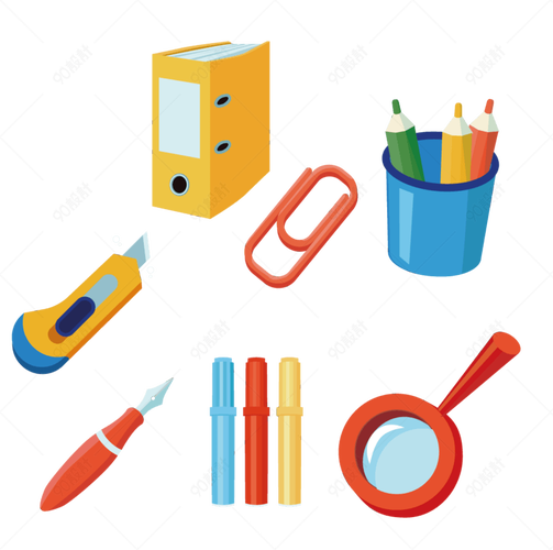文具用品矢量素材